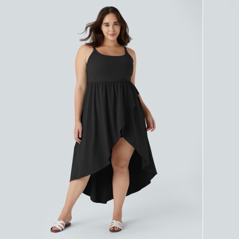 HALARA Breezeful Asymmetric Crossover Hem 2 piece Flowy Midi Quick Dry Casual